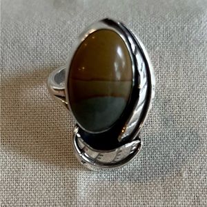 Vintage Natural Turquoise and Sterling Ring